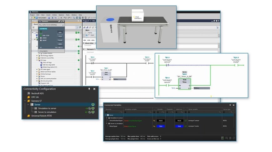 Siemens S7 PLC Connectivity (only available in Visual Components Premium)